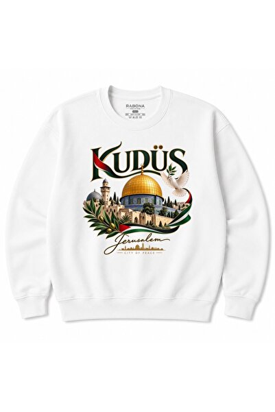 Rabona Fashion Jerusalem Dome of the Rock & Dove Graphic Sweatshirt