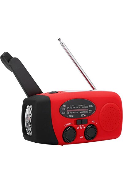 Generic Emergency Weather Radio, Solar Hand Crank, 1200mAh