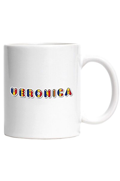 INOVATIX Personalized white mug, Name Veronica, Romania, Supporter, Romanian ...