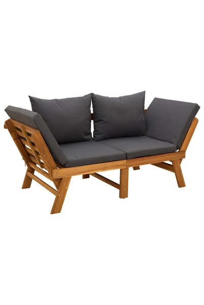Syfax Banca de gradina 3-in-1 cu perne Lemn Solid de Acacia