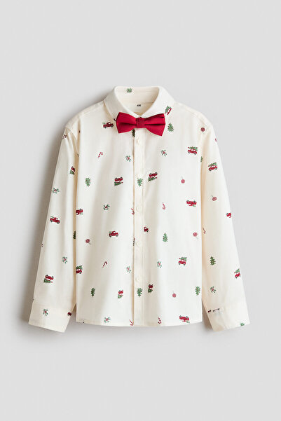 H&M Gömlek ve Papyon İçeren 2 Parçalı Set