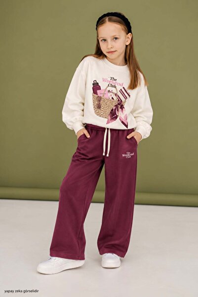 ModaPlaza Girl's Bow Printed Set 11649