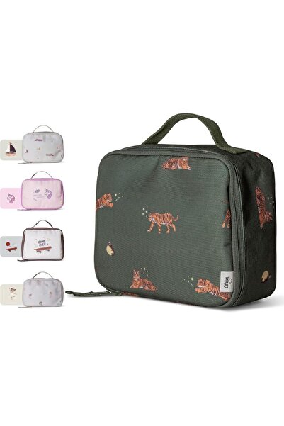 Generic Kids Insulated Lunch Bag, Square Thermal Lunch Bag with Dual Zipper O...