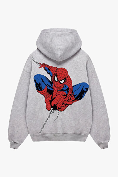 Sekizbiraltı Amazing Printed Light Gray Oversize Unisex Hoodie