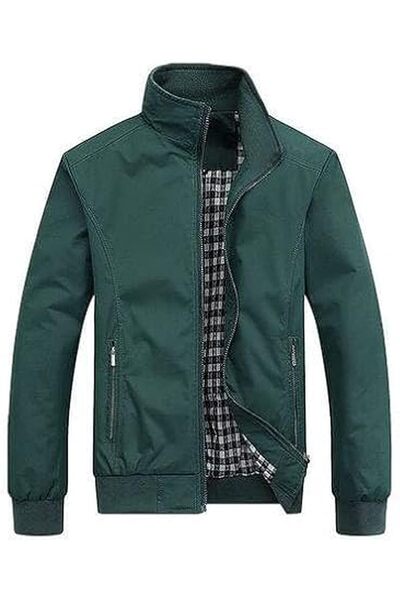 Generic Men Casual Solid Slim Bomber Jacket Overcoat Baseball Jackets Top (Gr...
