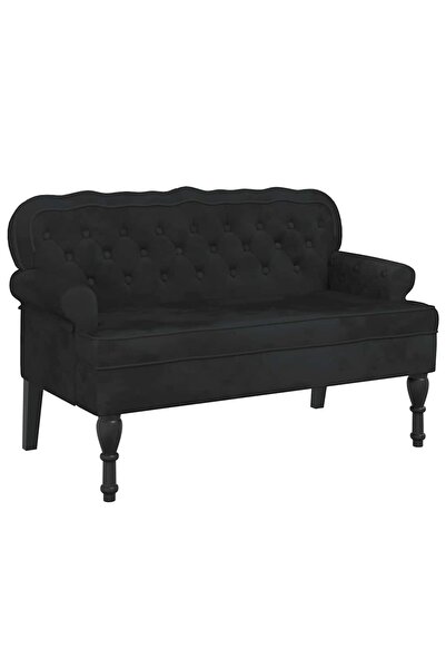 Syfax Banca cu spatar negru 119,5x64,5x75 cm catifea