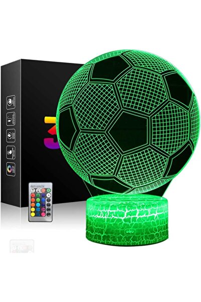 Generic Soccer Night Light for Kids, 3D Illusion Night Lamp, 16 Colors Changi...