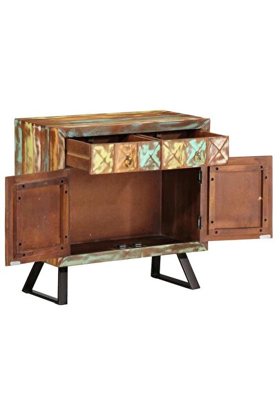 Syfax Dulap/sertar multicolor 70x35x70 cm lemn masiv reciclat