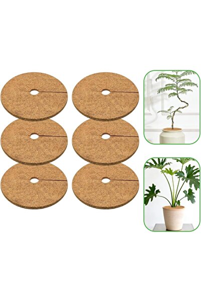 Generic حلقات تغطية من ألياف جوز الهند 30 سم، 6 قطع، حصائر طبيعية لحماية الأش...