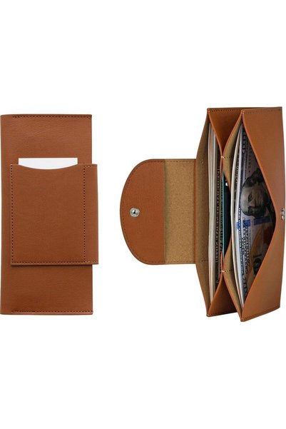 Generic Long Bifold Wallet, All-in-One Large Capacity 2-Tier PU Leather Money...