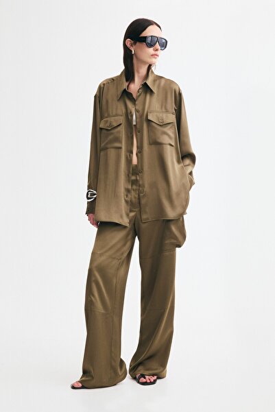 H&M Oversize Saten Gömlek
