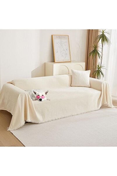 Generic Boho Chenille Couch Cover for 2-3 Cushion Sectional Sofa, L-Shape Was...