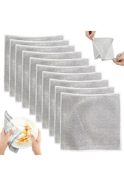 Generic قطعة قماش سلكية غير قابلة للخدش، 20 قطعة من قطع قماش سلكية متعددة الا...