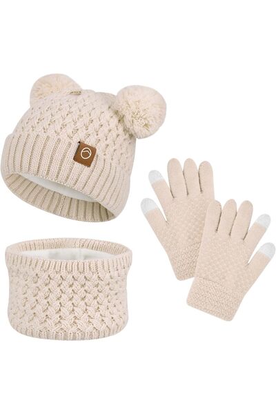 Generic Kids Winter Hat Gloves Scarf Set, Toddler Girls Boys Winter Hat Kids ...
