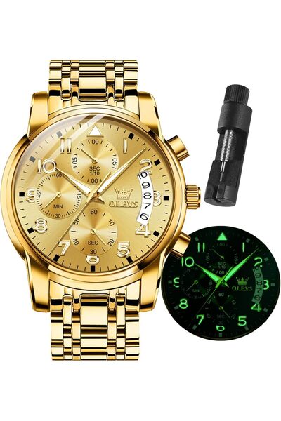 Generic Men Multifunction Watch, Multi Dial Waterproof Luminous Chronograph M...