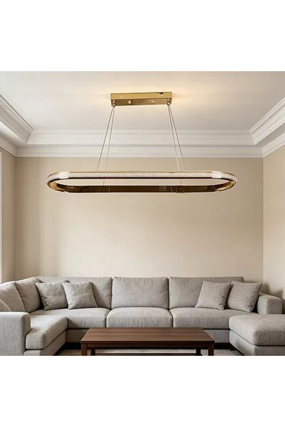 Generic Brand Modern Gold Led Chandelier 48W 90cm *25Cm Ha/E7209/90*25Fgd+3C