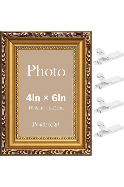 Generic إطار صور عتيق، مقاس 4×6 بوصة، إطارات صور أنيقة بتصميم قديم، لعرض الصو...