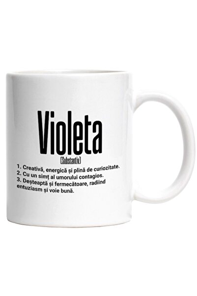INOVATIX Personalized white mug, Name Violeta, and, Creative, Smart, Curious,...