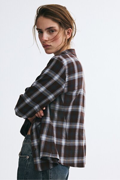 H&M Bedene Oturan Flanel Gömlek