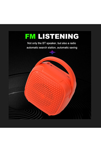 singe Sing-e ZQS1343W taşınabilir kablosuz açık hoparlör RGB FM radyo 3 inç Karaoke mikrofon