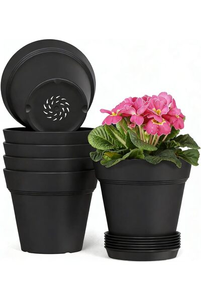 Generic Orchid Pot, 6 Pack 4 Inch Transparent Plastic Plant Pots, Clear Orchi...