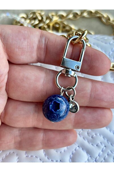 PEONY peonyofficiall Yabanmersini Charm Gümüş Kaplama Blueberry Cüzdan Süsü M...