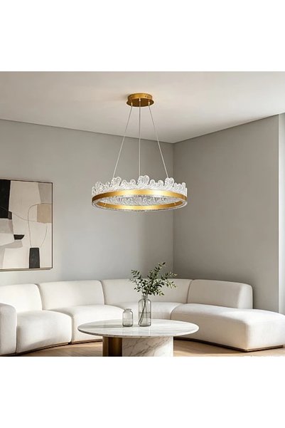 Generic Brand ثريا مودرن ذهبي LED 85 واط قطر 60 سم HA/E7055/600GD+3CO