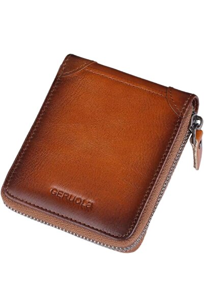 Generic Men's Genuine Leather Wallet Blocking Protection,Large Capacity Bifol...