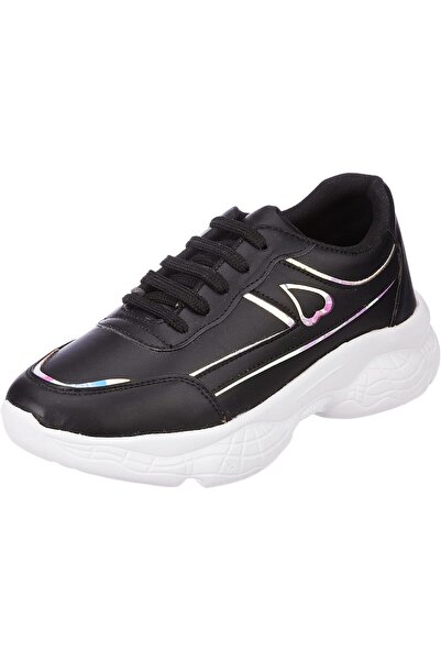Generic Women Casual Sneaker Shoe 1512-1 Black, 38 EU