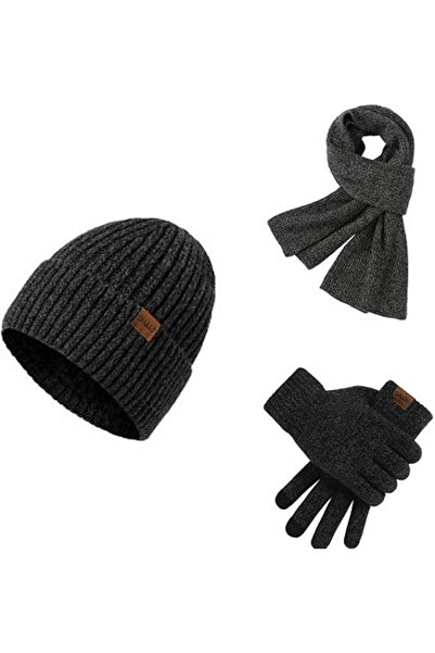 ANYUAN Winter Hat Scarf Gloves Set, 3-Piece Warm Knitted Beanie Scarf & Touch...
