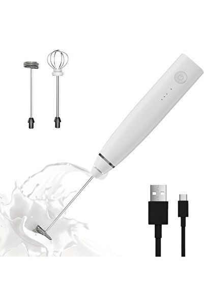 Generic Milk Frother Rechargeable Handheld Electric Whisk Coffee Frother Mixe...