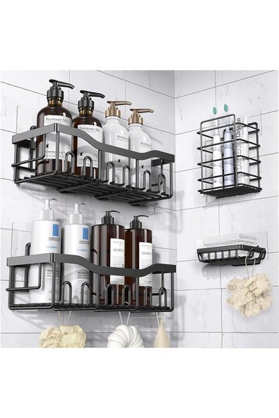 Generic Shower Caddy 4 Pack, Adhesive Shower Shelves Organizer for Bathroom S...