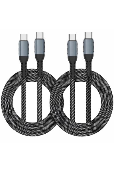 Generic 100W USB-C to USB-C Cable 2-Pack, PD Fast Charging 5A, Type-C Nylon B...