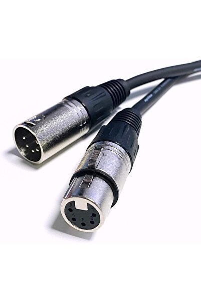 Generic كابل DMX، XLR 5 سنون ذكر إلى أنثى، مقاس AWG 24 (2 متر)