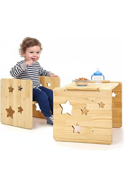 Generic Kids Table and Chair Set, Montessori Weaning for Toddler, Wooden Todd...