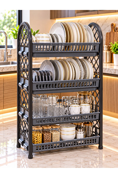 Dove Dish Rack & Storage Organizer Gray Saudi Made