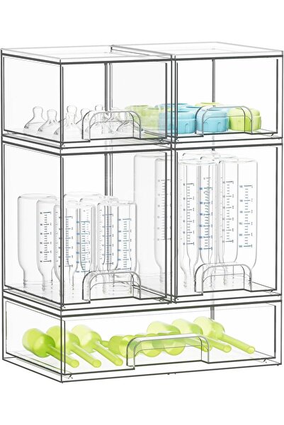 Generic Bottle Storage Organizer Baby, Acrylic Bottles Station Organizer Cont...