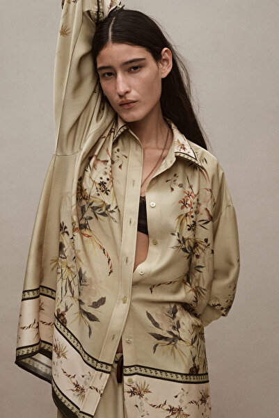 H&M Desenli Oversize Gömlek