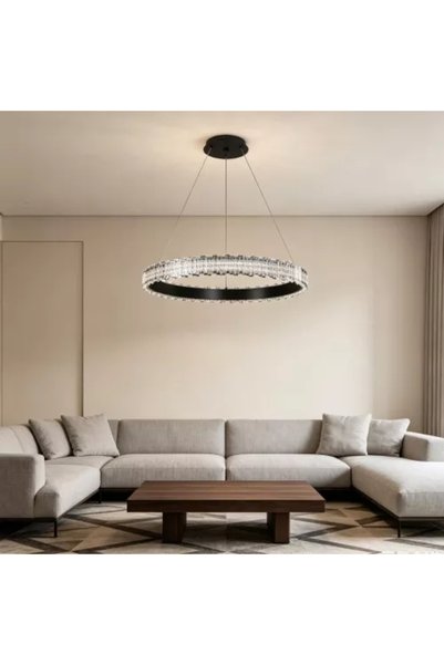 Generic Brand ثريا مودرن أسود LED 95 واط 80 سم HA/E7171/800BK+3CO