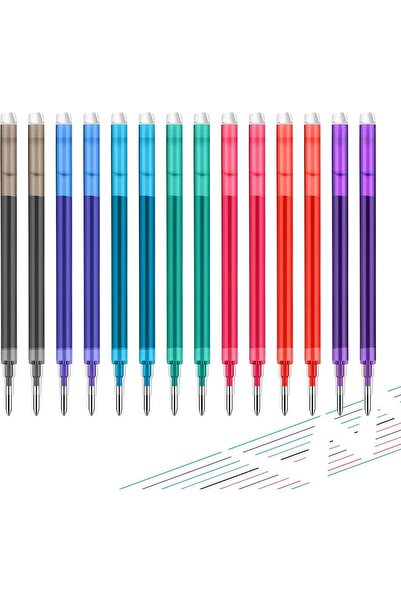 Generic Erasable Pen Refills, 7 Assorted Colors Gel Ink Refills Medium Fine P...