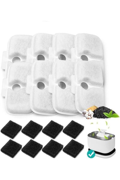 Generic 4 Pack Replacement Water Filter & Replacement Pre-Filter Sponges Cat ...