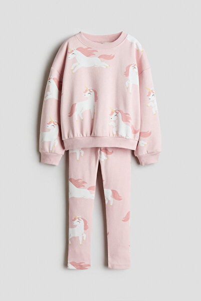 H&M Sweatshirt ve Tayt İçeren 2 Parçalı Set