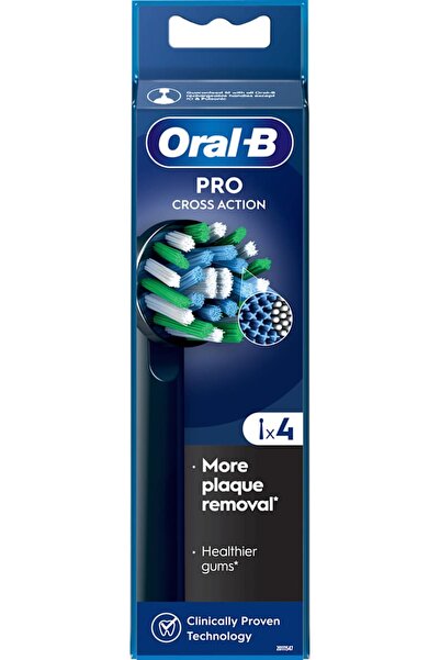 OEM Pro Cross Action Electric Toothbrush Refills, Black, 4 pcs