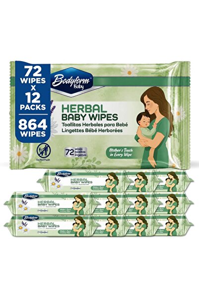 Generic Baby Herbal Baby Wipes, 12 Pack of 72 Count (864 Wipes Total) — Made ...