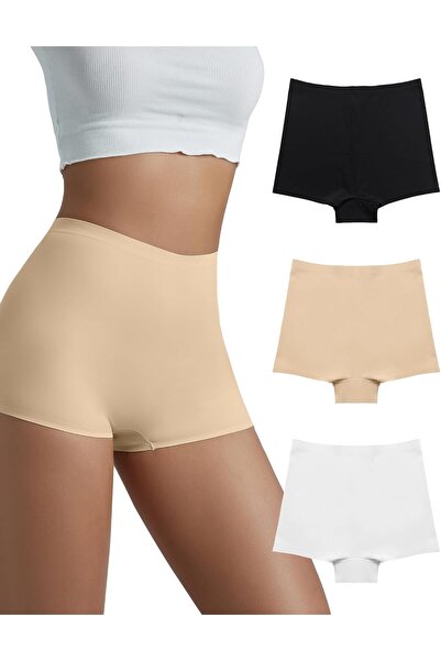 Generic Seamless Boy Shorts Underwear for Women No Show Stretch Boxer Briefs ...
