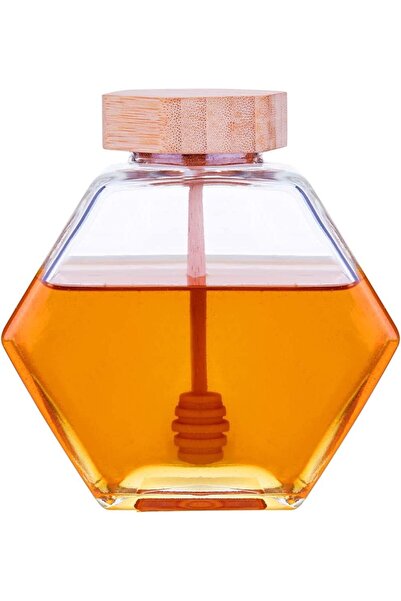 Generic Honeycomb Shape Honey Pot Jar Clear Heat-Resistant Storage Container ...