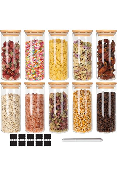 Generic Pack of 15-6 oz Glass Jars with Bamboo Lids, Borosilicate Glass Airti...