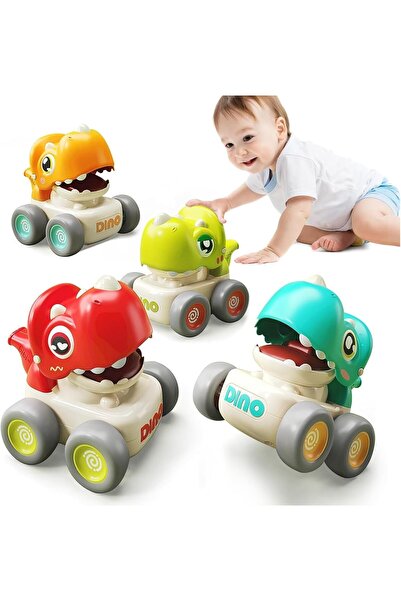 Generic Press to Go Car Toys for Toddlers 1-3, Dinosaur Baby Animal Race Cars...