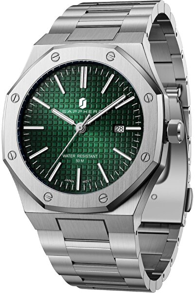 Generic Watch for Men Octagonal Stainless Steel 50M Waterproof Luxury Wrist W...