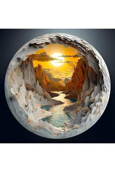 Generic 3D Vision Effect Wooden Puzzle, Unique Shape Cave Design, Challenging...